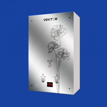 VEKTOR 10 G (Черный цветок) колонка газовая (водонагреватель проточный)